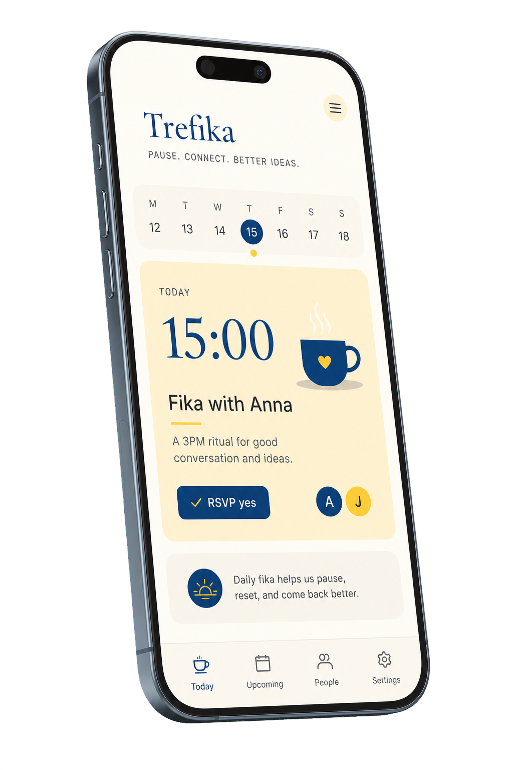 Trefika app on iPhone